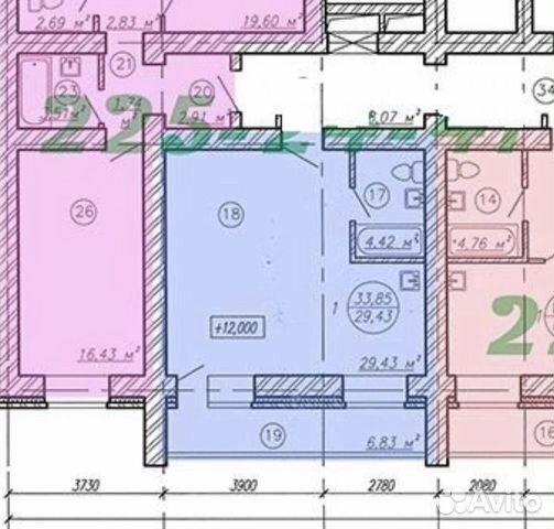 1-к квартира, 40.7 м², 13/15 эт. 1-к квартира, 40.7 м², 13/15 эт.
