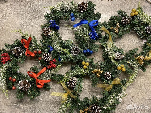 Украшение новогоднее Венок Рождественский Украшение новогоднее Венок Рождественский
