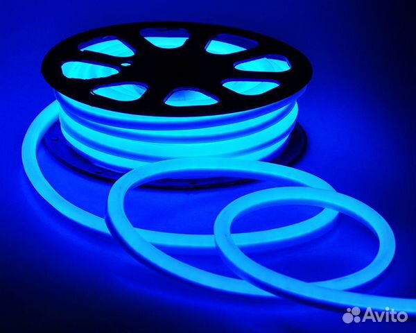 Гибкий неон PFN-01 2835/120 220V 6w/m 8*16mm blue Гибкий неон PFN-01 2835/120 220V 6w/m 8*16mm blue