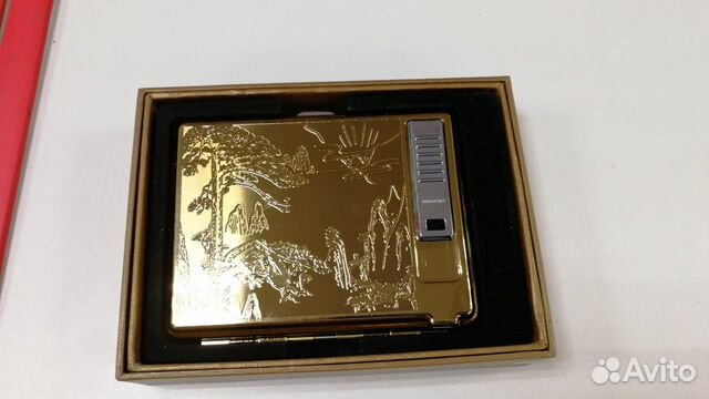 Портсигар с USB-зажигалкой 2в1 Gipai