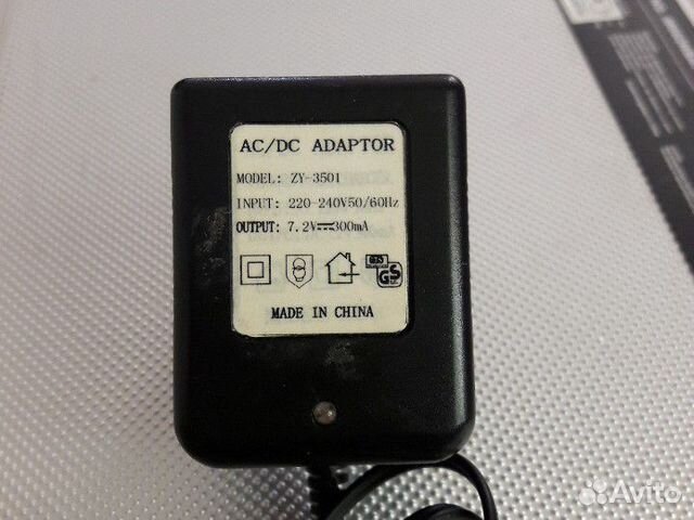 Адаптор, б.п. 7.2V 300mA