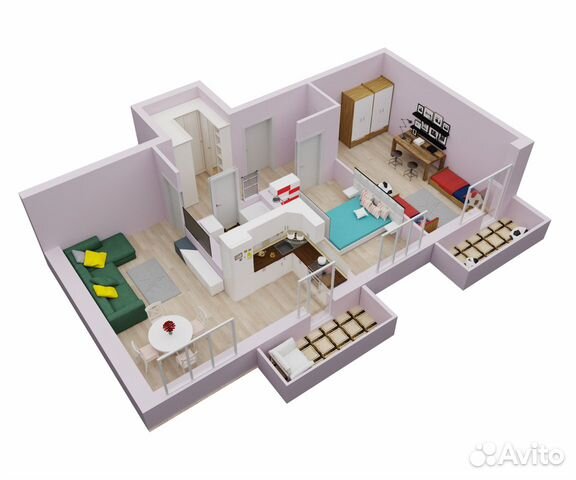 2-к квартира, 64 м², 8/16 эт.