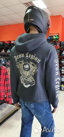 Толстовка в стиле мото “Iron Legion” Толстовка в стиле мото “Iron Legion”