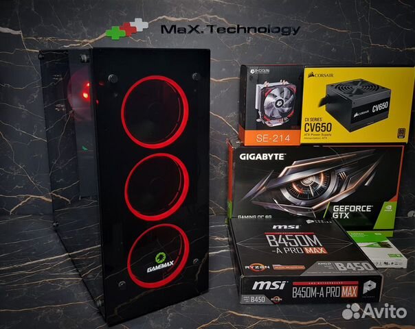 Игровой пк AMD Ryzen 2600+GTX 1660 superRGBSSD Игровой пк AMD Ryzen 2600+GTX 1660 superRGBSSD