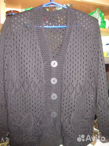 Ажурный кардиган (новый) р.50-52