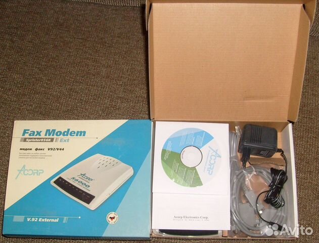 Fax Modem Acorp Sprinter56k Ext + бп 9VAC 0.8A