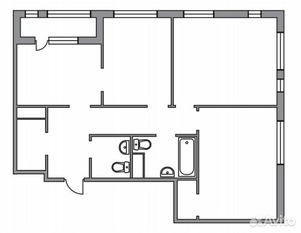 3-к квартира, 78.8 м², 6/21 эт.