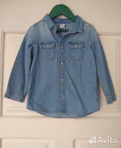 Джинсовая рубашка H&M 98р Джинсовая рубашка H&M 98р