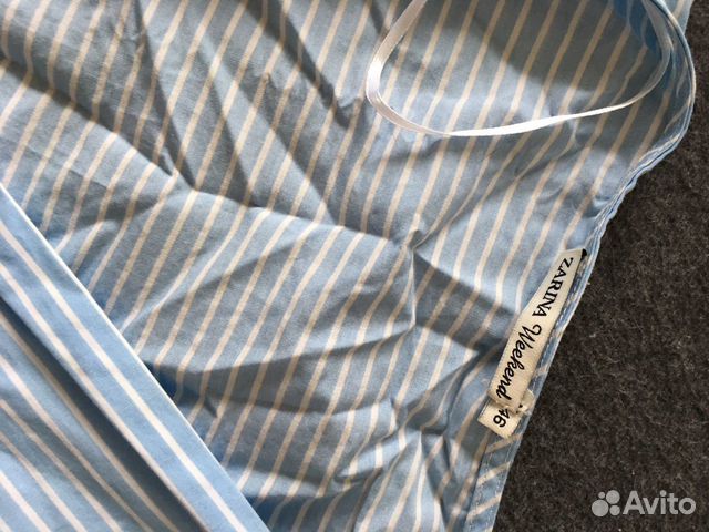 Блузка на запах в полоску zarina размер до 46 Блузка на запах в полоску zarina размер до 46