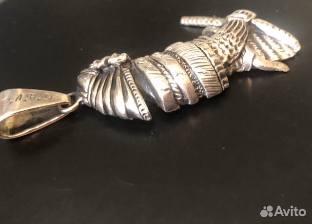 Кулон серебряный Самурай. Германия