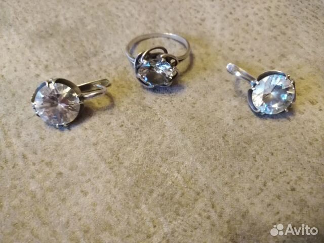 Серебряные серьги, кольцо Серебряные серьги, кольцо