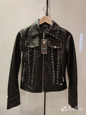 Куртка кожаная из экокожи Guess оригинал