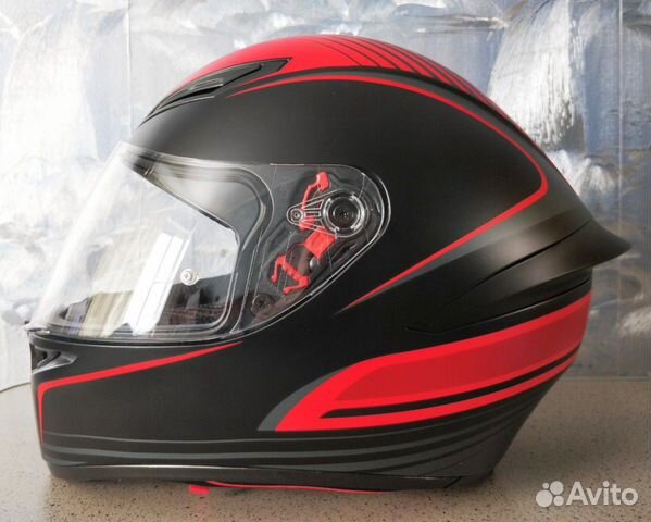 Шлем AGV K1 (ML) multi - warmup matt black/RED Шлем AGV K1 (ML) multi - warmup matt black/RED