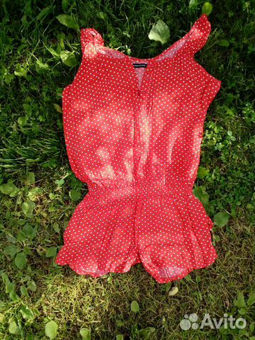 Летний комбинезон в горошек