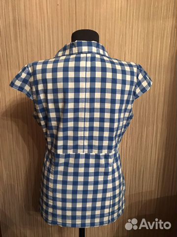 Рубашка в клеточку с коротким рукавом Рубашка в клеточку с коротким рукавом
