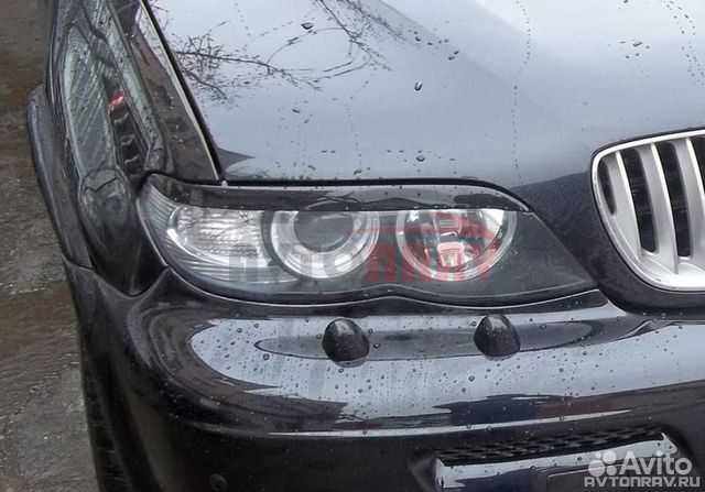 Реснички на фары для BMW X5 E53 (Рестайлинг)