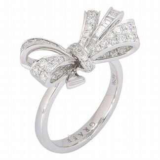 Graff золотое кольцо бант с бриллиантами 1.12 ct