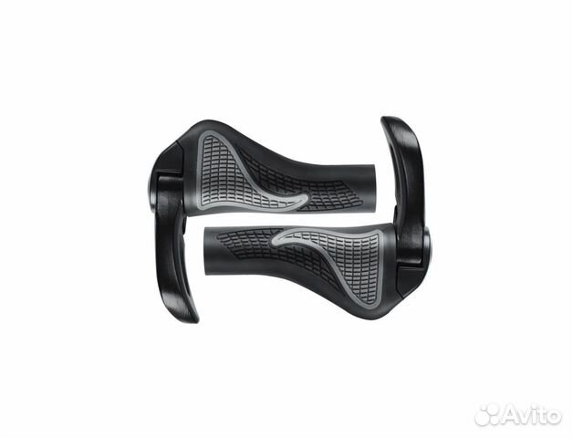 Грипсы-рога / ручки на руль велосипеда (черные)