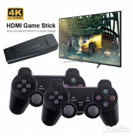 Игра Консоль Game Stick (hdmi) 3500игр 2 джойстика