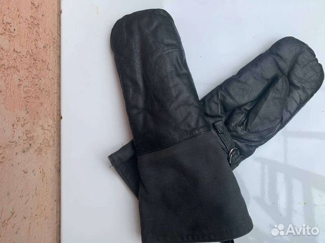 Краги кожаные на меху