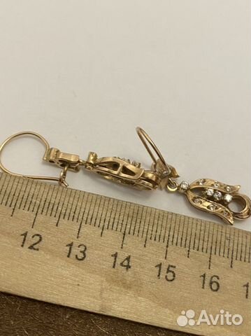 Золотые серьги СССР 583