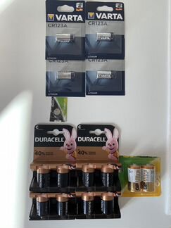 Батарейки varta, duracell, GP до 2029 года cr123a