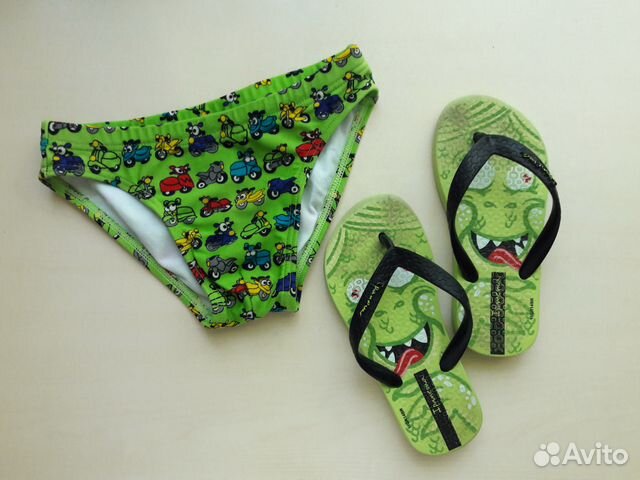 Плавки и шлепки, 4-5 лет