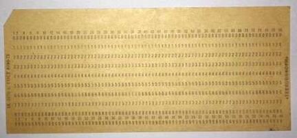 Перфокарта для эвм времен СССР