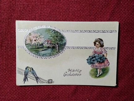 Открытка «С Уважением» Швеция 1922 год