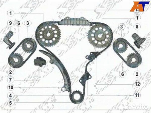 Комплект замены цепи грм nissan cefiro