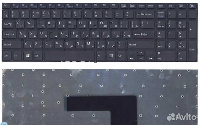 Клавиатура для ноутбука Sony FIT 15 SVF15 черная