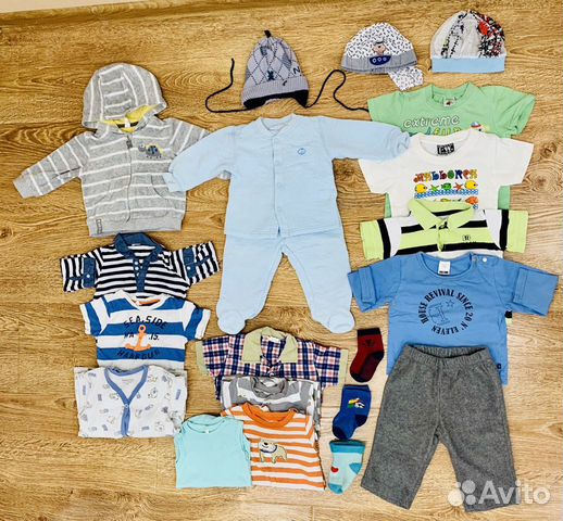 Пакет вещей на мальчика р.74, на 6-9 месяцев