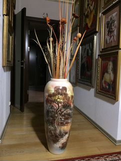 Вазы напольные, подставка скульптура, фламинго