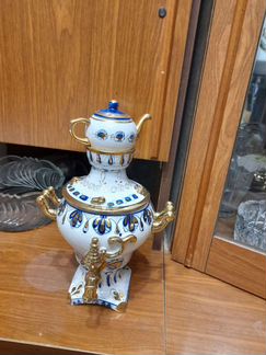 Самовар сувенирный Гжель, СССР