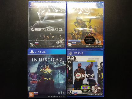 Mortal Kombat XL/11 + Injustice 2 + UFC 4 (PS4)