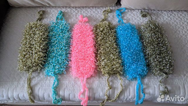 Мочалки ручной вязки