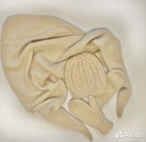 Комплект, шапка, бактус, варежки(руковички)