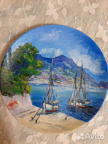 Декоративные тарелки,роспись маслом