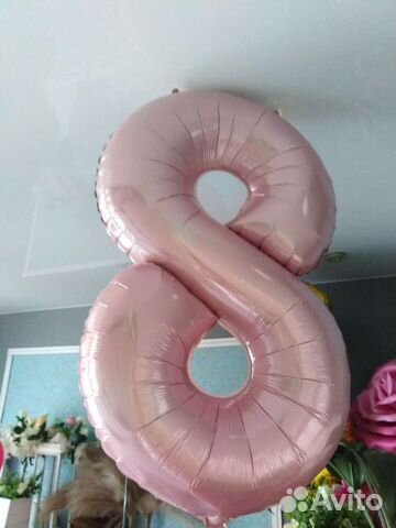 Цифра метровая 1, 2, 3, 4, 5, 6, 7, 8, 9 с гелием