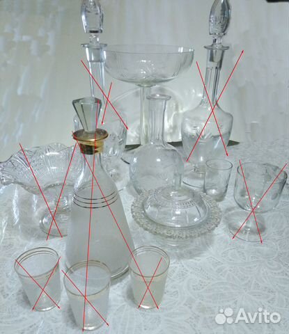 Графин. Штоф. Вазы. Бокалы - Стекло СССР 50-е годы