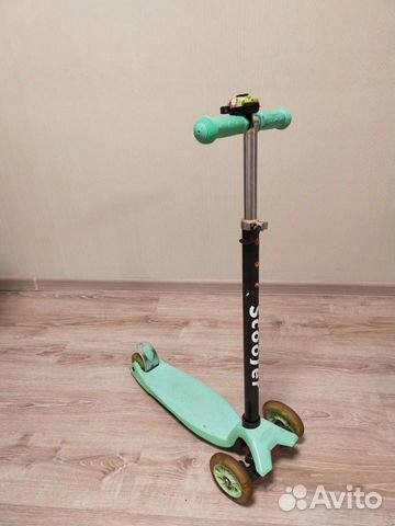 Самокат детский трехколесный светящиеся колеса