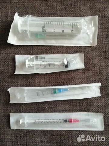 Шприц медицинский 20, 5(6), 1 ml - остатки