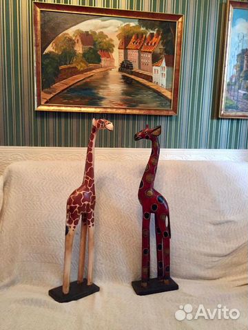 Декоративные скульптуры жирафов-дерево, ручная раб