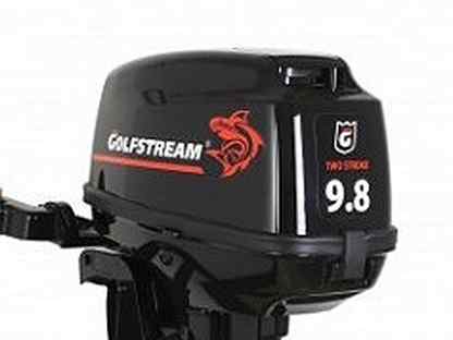 Parsun t 9.8 bms. Лодочный мотор Golfstream f9.8ВМL. Golfstream т 9,8 BMS. Двухтактный Лодочный мотор Гольфстрим 9 и 9 вид спереди на струбцинах.