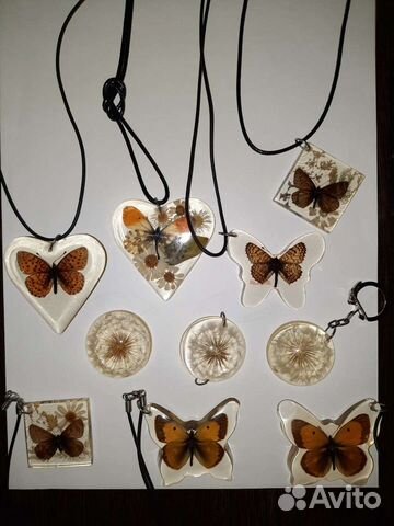 Сувенир, Брелок, цепочкибраслеты,бабочки,насекомые