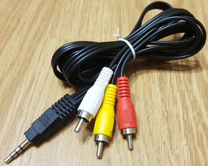 Кабель (3 RCA) тюльпан - jack 3,5