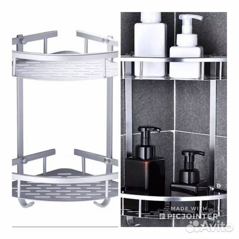 Угловая полка в ванную