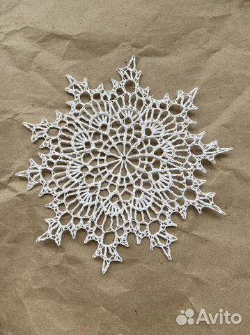Снежинка вязаная