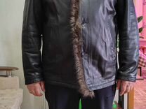 Куртка кожаная мужская зимняя 56 размер