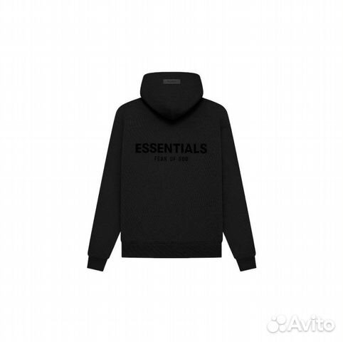 Fear of god essentials hoodie black